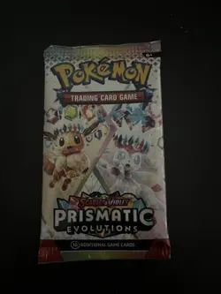 22.79g VERY HEAVY Prismatic Evolutions Pokemon Sealed Booster Pack New - Image 2