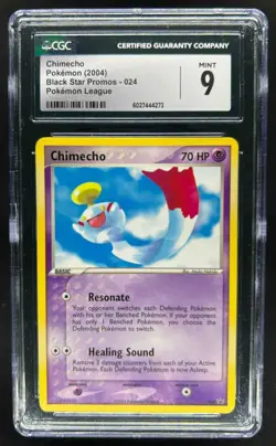 2004 Pokemon Black Star Promos Chimecho League #024 CGGC 9 Mint - Image 1