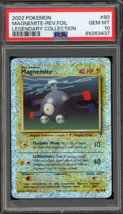 Pokemon Magnemite Legendary Coll. Reverse Holo #80 PSA 10 Gem Mint - Image 1