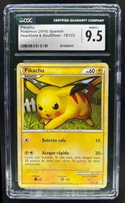 2010 Pokemon HeartGold & SoulSilver Pikachu #78/123 CGC 9.5 - Image 1