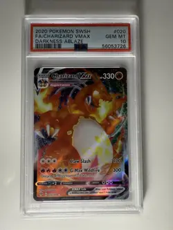 2020 Pokemon Charizard VMAX #020 PSA 10 Gem Mint Darkness Ablaze Full Art - Image 5