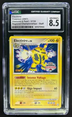 2007 Pokemon Electivire Promos Regional Championship Staff #3/130 CGC 8.5 - Image 1