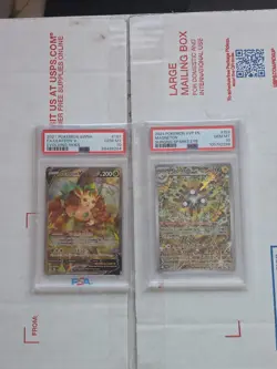 2021 POKEMON EVOLVING SKIES ALT ART LEAFEON V 167/203 & Magneton #159 PSA 10 - Image 1