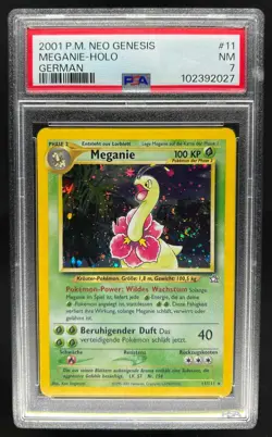 2001 Pokemon Neo Genesis German Meganie Holo #11/111 PSA 7 NM - Image 1