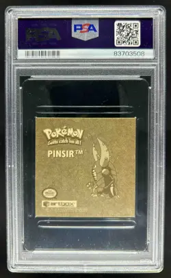 1999 Pokemon Stickers Pinsir Series 1 Rare Gold Stickers #G03 PSA 6 EX-MT - Image 2