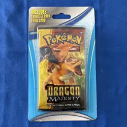 Pokemon TCG Dragon Majesty Blister Pack Charizard Art - Image 1