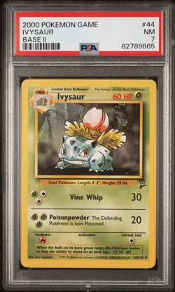 🍃2000 Pokemon Game Base II Ivysaur #44 - PSA 7 NM🍃 - Image 1