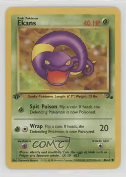 Ekans 1st Ed. Pokemon Fossil #46 1999 - Image 1