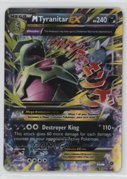 M Tynranitar EX Russian Pokemon XY Ancient Origins #43 - Image 1