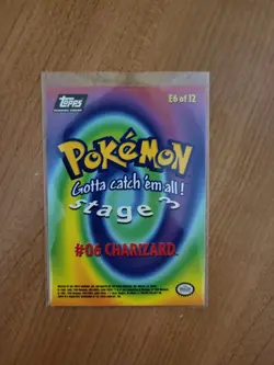 Topps Pokemon Evolution Charizard #6/12, 1999, Near Mint, Black Logo, Nvr Played - Image 2
