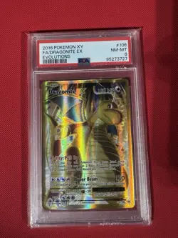 Pokemon PSA 8 NM-MT Dragonite EX 106/108 Evolutions FA Holofoil 2016 S#6819 - Image 1