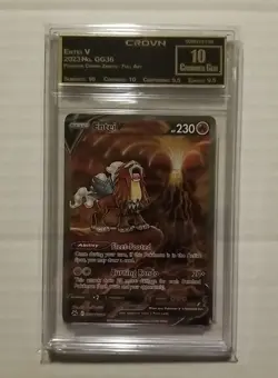 2023 POKEMON SWORD & SHIELD CROWN ZENITH #GG36 FULL ART / ENTEI V Crown 10 - Image 1
