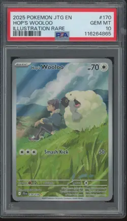 2025 Pokemon Journey Together Illustration Rare Hop's Wooloo Gem Mint PSA 10 - Image 1