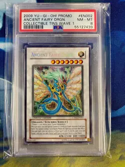 2009 YU-GI-OH! PROMO | COLLECTIBLE TINS WAVE 1 #EN002 ANCIENT FAIRY DRAGON PSA 8 - Image 1