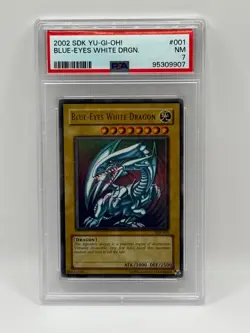 Yu-Gi-Oh! 2002 Starter Deck Kaiba SDK-001 Blue-Eyes White Dragon Unlim PSA NM 7 - Image 1