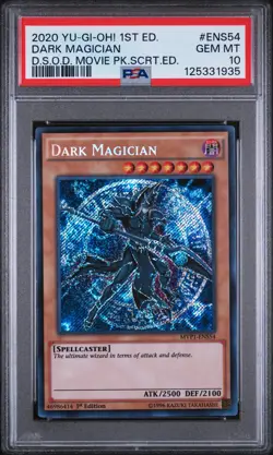 2020 YU-GI-OH! THE DARK SIDE OF DIMENSIONS 1ST EDITION DARK MAGICIAN PSA 10 - Image 1