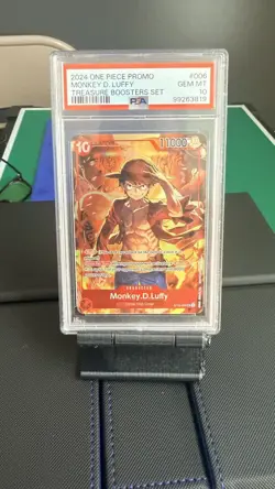 One Piece Monkey D Luffy Treasure Booster Promo ST10-006 PSA 10 - Image 1
