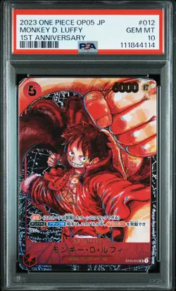 2023 ONE PIECE JPN OP05-AWAKENING OF THE NEW ERA 1ST ANV MONKEY D. LUFFY PSA 10 - Image 1