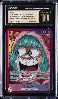2025 ONE PIECE JPN PROMO BASE SHOP LTD COLLECTION VOL. 1 SUGAR CGC 10 PRISTINE - Image 1