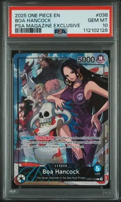 2025 ONE PIECE PROMOS PSA MAGAZINE EXCLUSIVE #038 BOA HANCOCK PSA 10 - Image 1