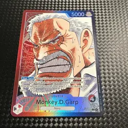 One Piece TCG Red Black Monkey.D.Garp Leader (002) (Alternate Art) OP02-002 - Image 1