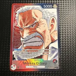 One Piece TCG Red Black Monkey.D.Garp Leader (002) (Alternate Art) OP02-002 - Image 2