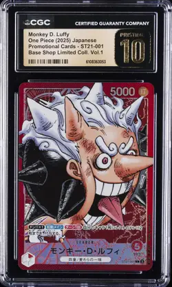 2025 ONE PIECE JPN BASE SHOP LIMITED COLLECTION MONKEY D. LUFFY CGC 10 PRISTINE - Image 1