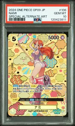 2024 ONE PIECE JPN EMPERORS IN THE NEW WORLD SPECIAL ALT ART #106 NAMI PSA 10 - Image 1