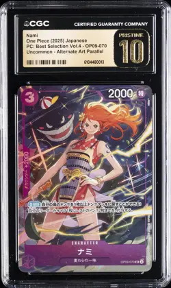 2025 ONE PIECE JAPANESE BEST SELECTION VOL 4 ALT ART NAMI CGC 10 PRISTINE - Image 1