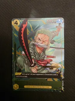 One Piece Roronoa Zoro P-042 2024 Championship Event Pack Promo Card LP - Image 1