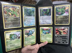 160 CARDS FIRE LOT - Pokemon Binder Collection - Rayquaza, Tag Team, Pikachu - Image 1