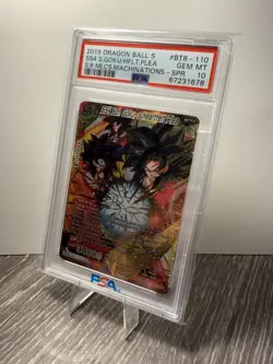 SS4 Son Goku a Heartfelt Plea BT8-110 SPR FOIL Dragon Ball Super Card PSA 10 - Image 1