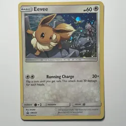 Pokemon Eevee SM235 Sun & Moon Ultra Rare Holo Black Star Promo Card NM-LP+ - Image 1