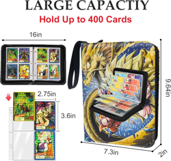 Anime Trading Card Binder for Dragon Ball, One Piece TCG - 4 Pocket with 50 Slee - Image 3