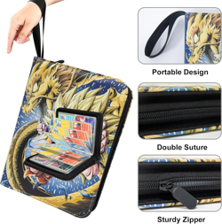 Anime Trading Card Binder for Dragon Ball, One Piece TCG - 4 Pocket with 50 Slee - Image 4