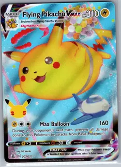 Flying Pikachu VMAX 007/025 Celebrations - Pokemon Card - NM - Image 1