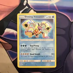 Pokemon TCG Shining Legends Volcanion 27/73 Shiny Holo Rare Card - Image 1