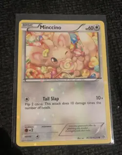 Pokemon Legendary Treasures Radiant Collection Minccino RC18/RC25 Holo 2013 Card - Image 1