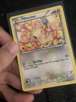 Pokemon Legendary Treasures Radiant Collection Minccino RC18/RC25 Holo 2013 Card - Image 2