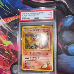 PSA 9 Pokemon Card: Blaine's Charizard No 006 in Japanese - Image 3