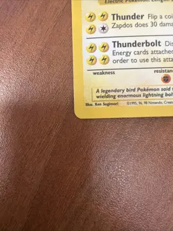 Zapdos 16/102 Spanish 1999 Base Set Holo Card Pokemon TCG NM - Image 3