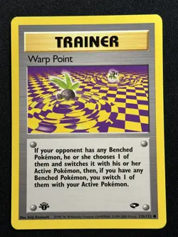 Warp Point 1st Edition Gym Challenge 126/132 LP-NM Pokemon Card - Image 1