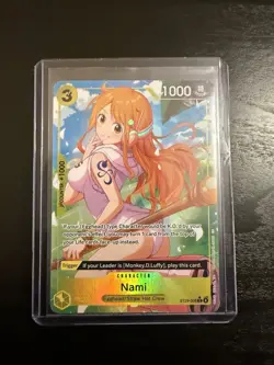 One Piece Bandai Nami ST29-008 Starter Deck Egghead Holo Trigger Character Card - Image 1