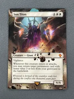 Sun Titan MTG Final Fantasy Commander Hand Painted Borderless Full Altered Art v - Image 1