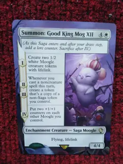 Summon: Good King Mog XII MTG Final Fantasy Commander Hand Painted Altered Art v - Image 2