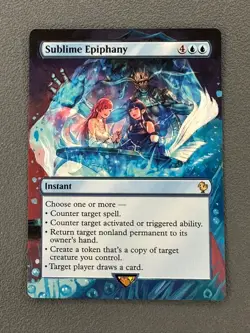 Sublime Epiphany MTG Final Fantasy Commander Hand Painted Borderless Altered Art - Image 1