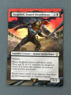 Siegfried, Famed Swordsman MTG Final Fantasy Commander Hand Painted Altered Art - Image 1