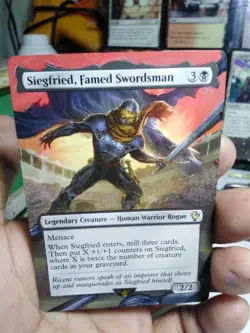 Siegfried, Famed Swordsman MTG Final Fantasy Commander Hand Painted Altered Art - Image 2