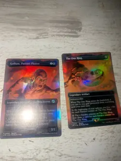 MTG Lord Of The Rings THE ONE RING and Gollum The Patient Plotter SETU *FOIL* - Image 1