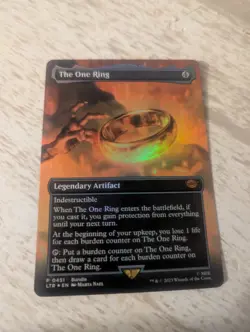 MTG Lord Of The Rings THE ONE RING and Gollum The Patient Plotter SETU *FOIL* - Image 4